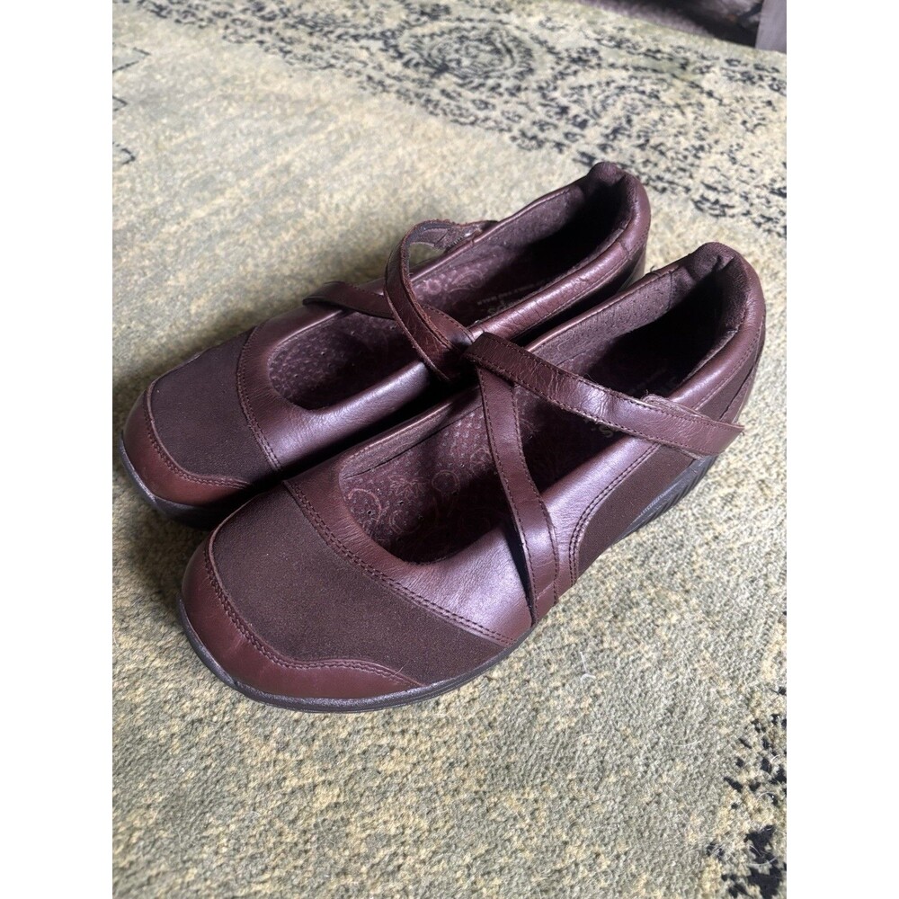 Skechers Shape Ups Mary Jane Shoes Womens Sz 10 Brown Leather Walking Comfort - Picture 11 of 16